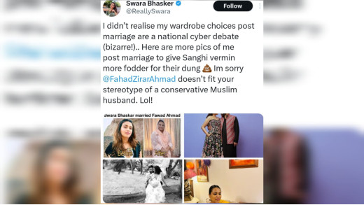 मौलाना विवाद पर ट्रोल करने वालों को स्वरा भास्कर ने दिया करारा जवाब, किया संघी कीड़ों का ज़िक्र